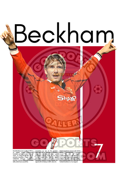 David Beckham Manchester United – High-Quality Football Print for Home Decor