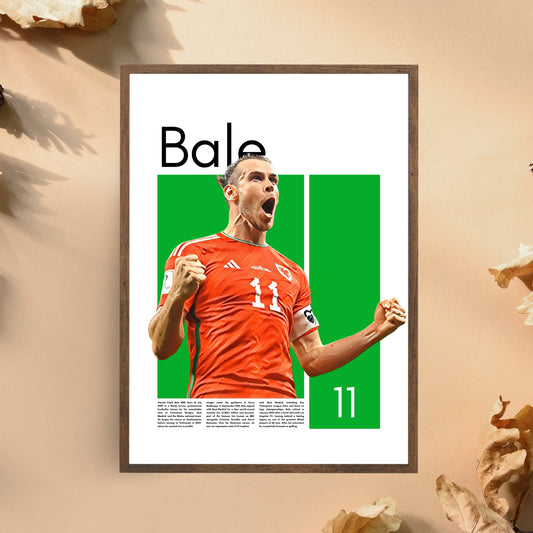 Gareth Bale Wales – High-Quality Football Print for Home Decor