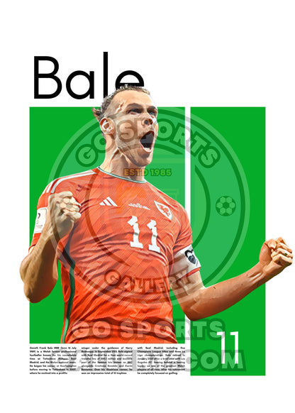 Gareth Bale Wall Art – Digital Download | Instant Printable Football Art