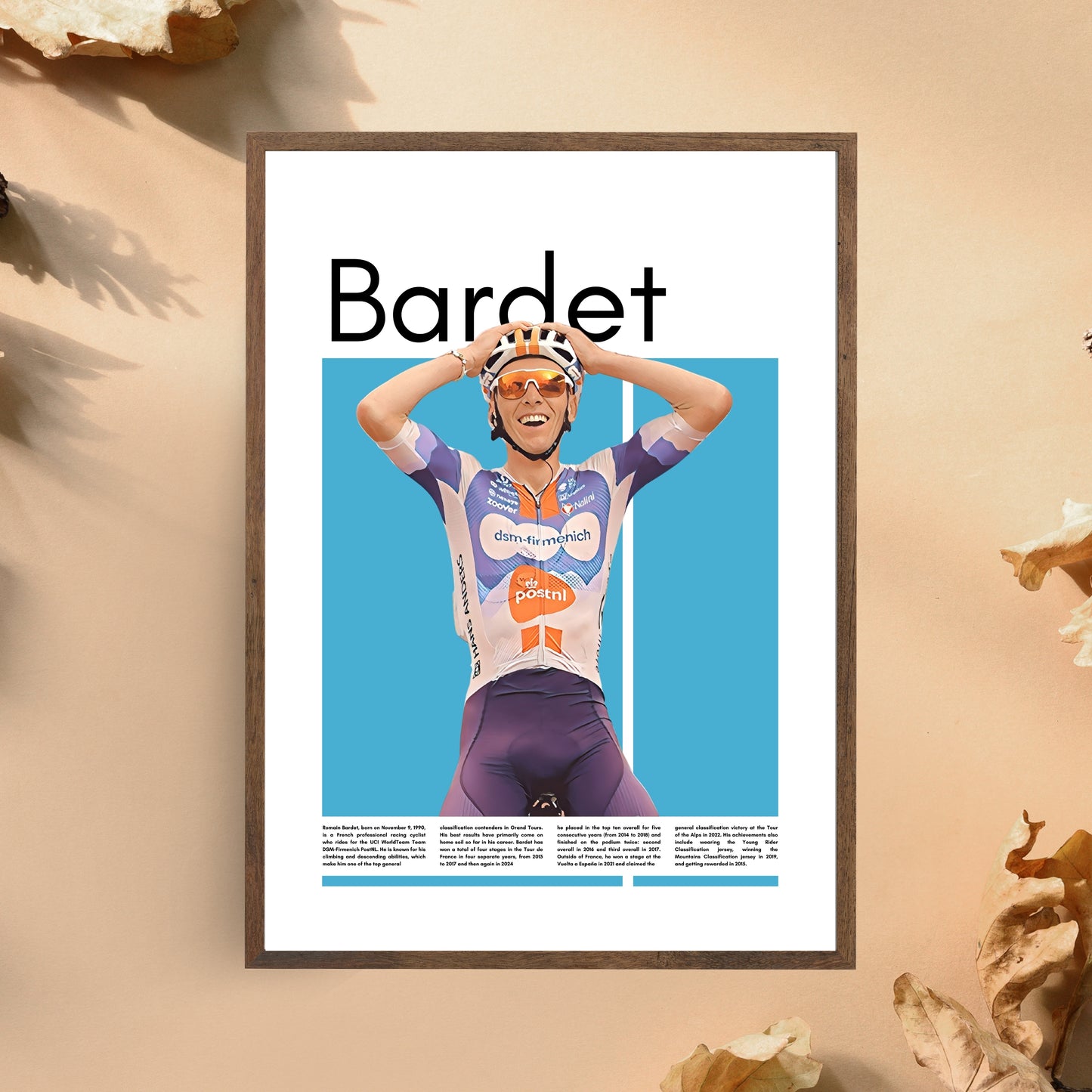 Romain Bardet – High-Quality Cycling Print for Home Decor