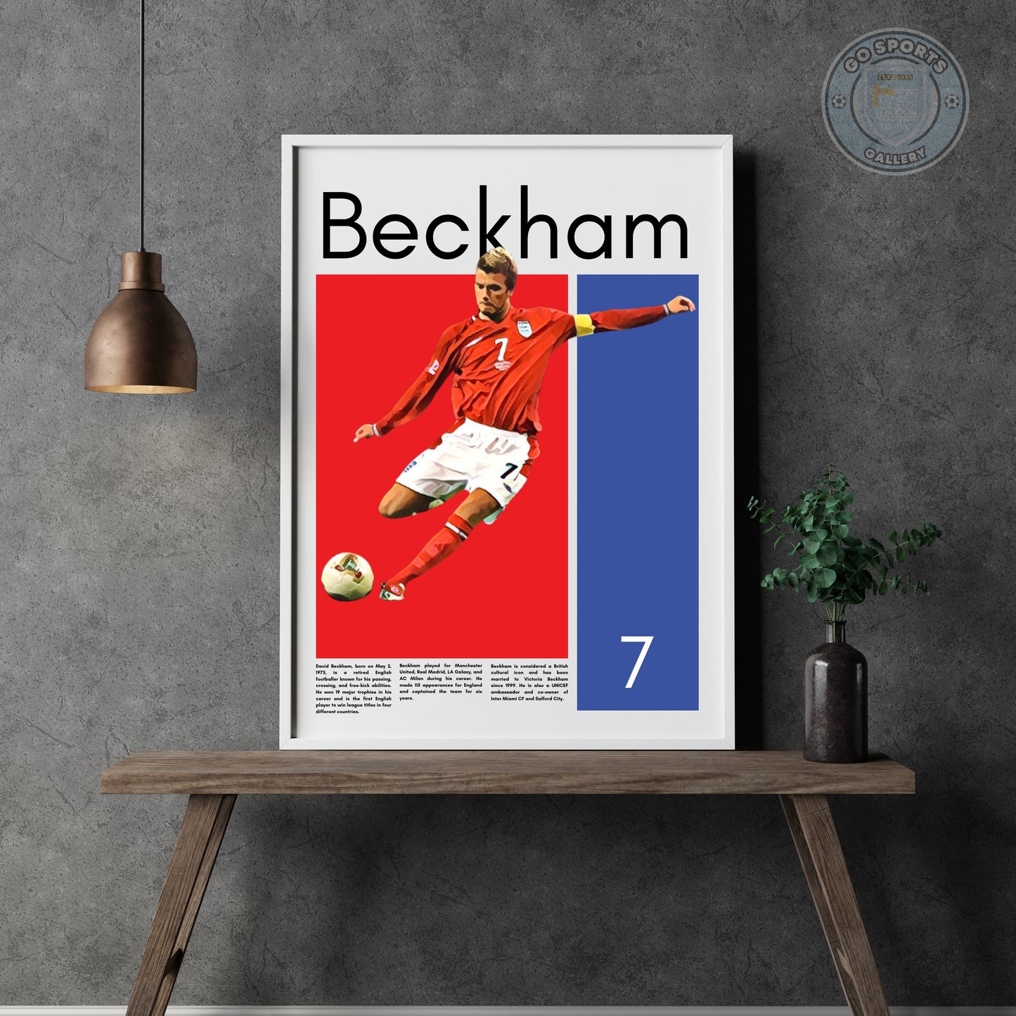 David Beckham Wall Art – Digital Download | Instant Printable Football Art