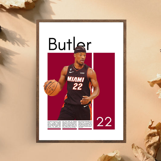 Jimmy Butler Miami Heat – High-Quality Basketball Print for Home Decor