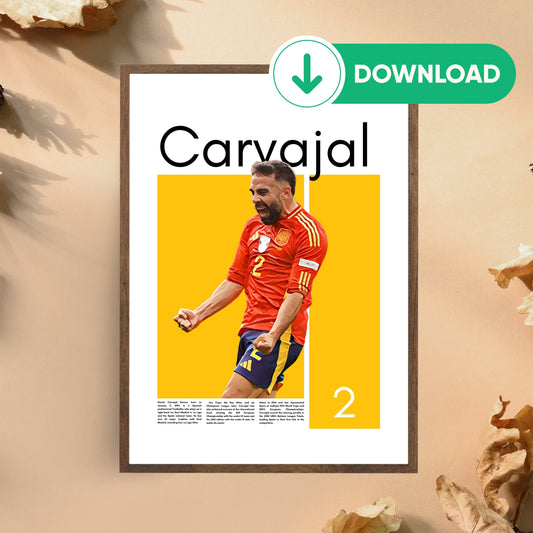 Dani Carvajal Wall Art – Digital Download | Instant Printable Sports Art