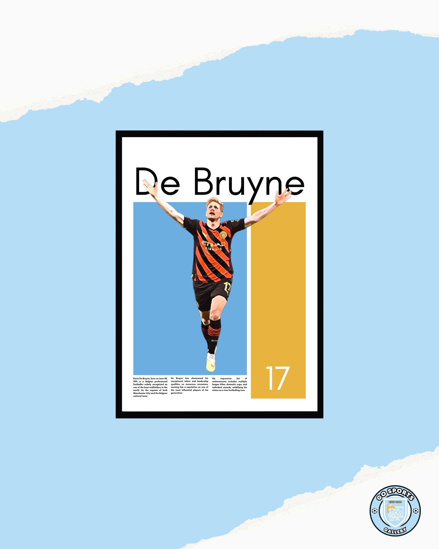 Kevin De Bruyne Wall Art – Digital Download | Instant Printable Football Art