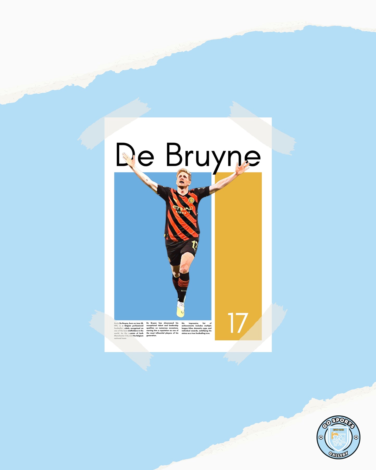 Kevin De Bruyne Wall Art – Digital Download | Instant Printable Football Art