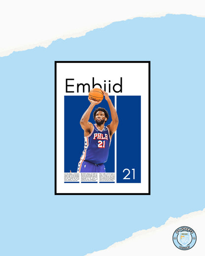 Joel Embiid Wall Art – Digital Download | Instant Printable Sports Art