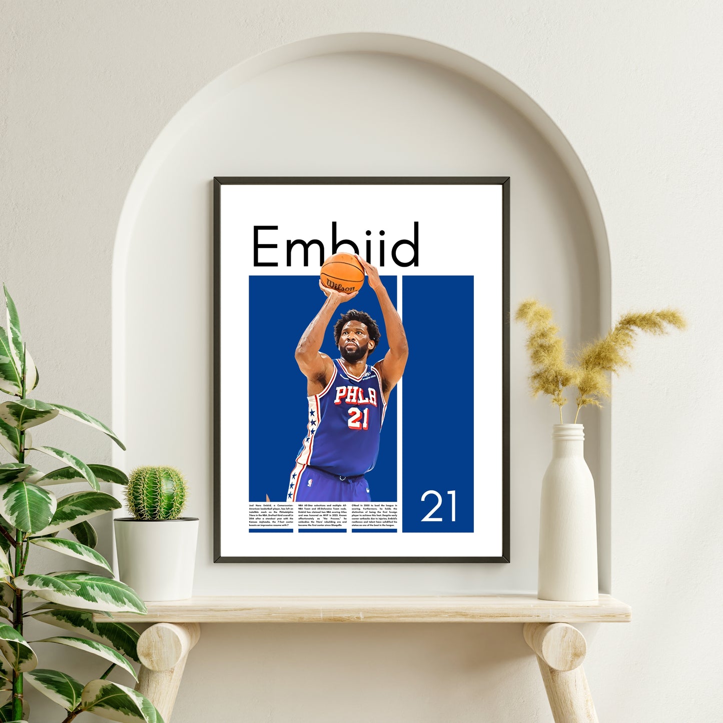 Joel Embiid Wall Art – Digital Download | Instant Printable Sports Art