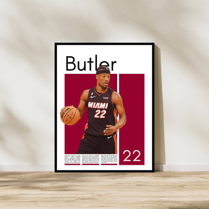 Jimmy Butler Miami Heat – High-Quality Basketball Print for Home Decor