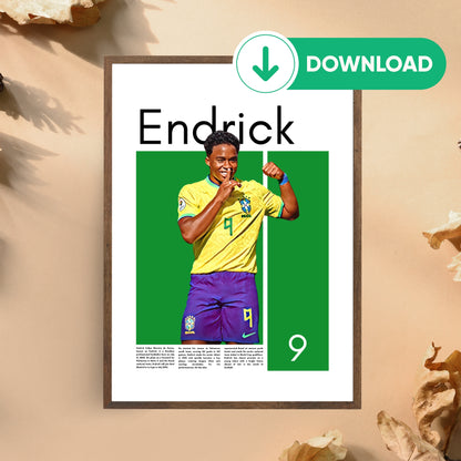 Endrick Wall Art – Digital Download | Instant Printable Sports Art