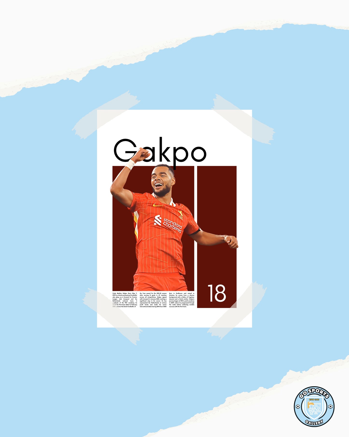 Cody Gakpo FC Liverpool – High-Quality Football Print for Home Decor