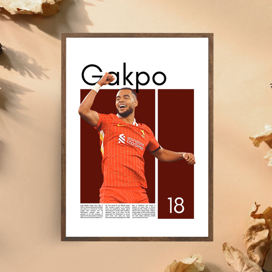 Cody Gakpo FC Liverpool – High-Quality Football Print for Home Decor