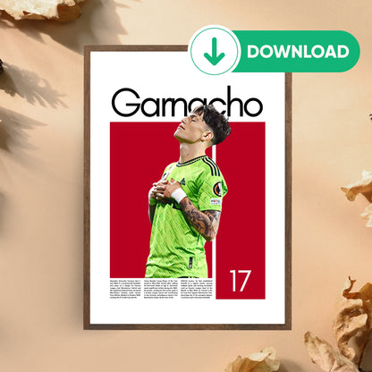 Alejandro Garnacho Wall Art – Digital Download | Instant Printable Sports Art