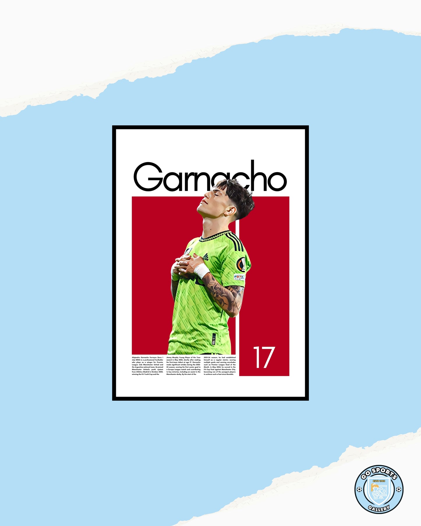 Alejandro Garnacho Wall Art – Digital Download | Instant Printable Sports Art