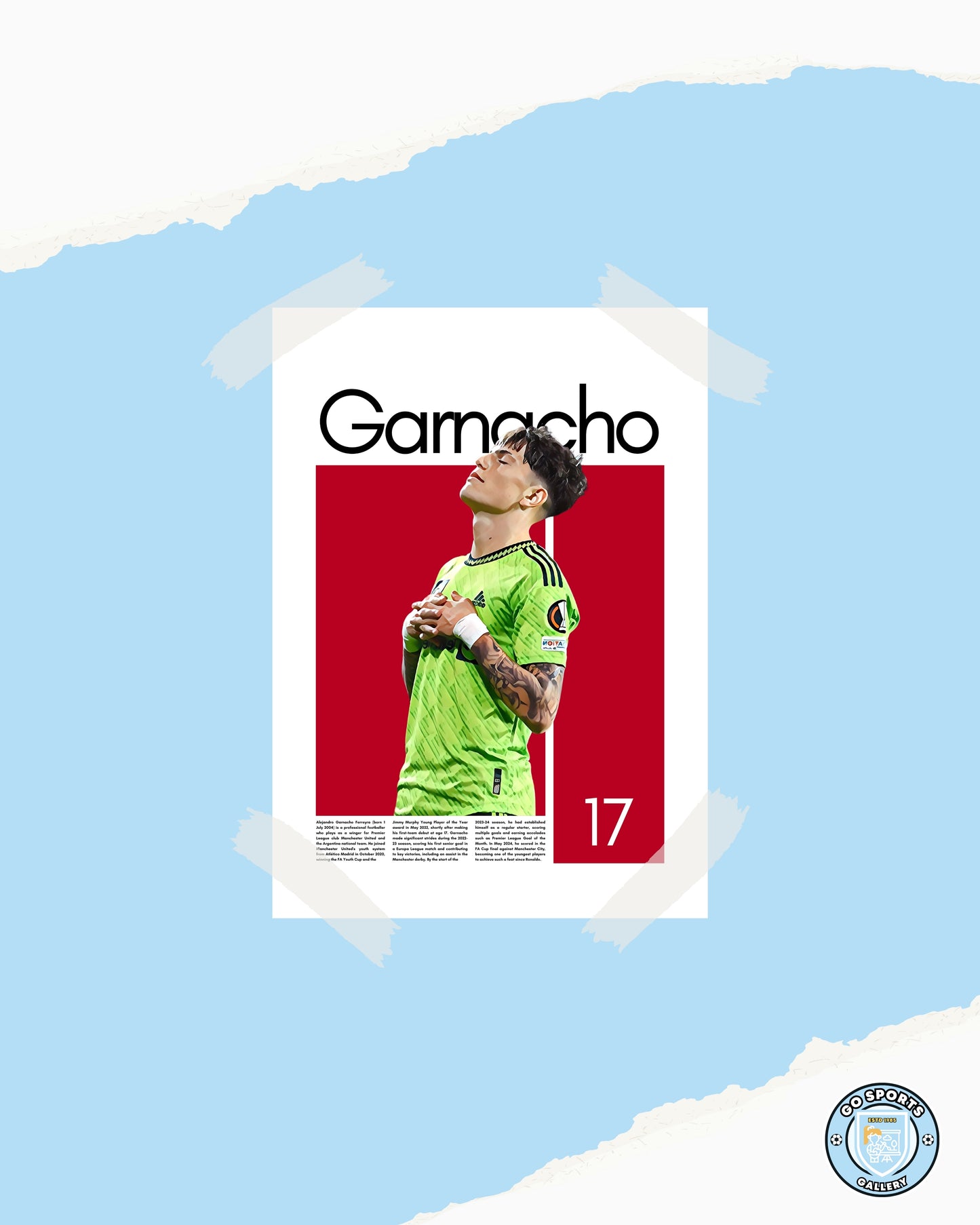 Alejandro Garnacho Wall Art – Digital Download | Instant Printable Sports Art