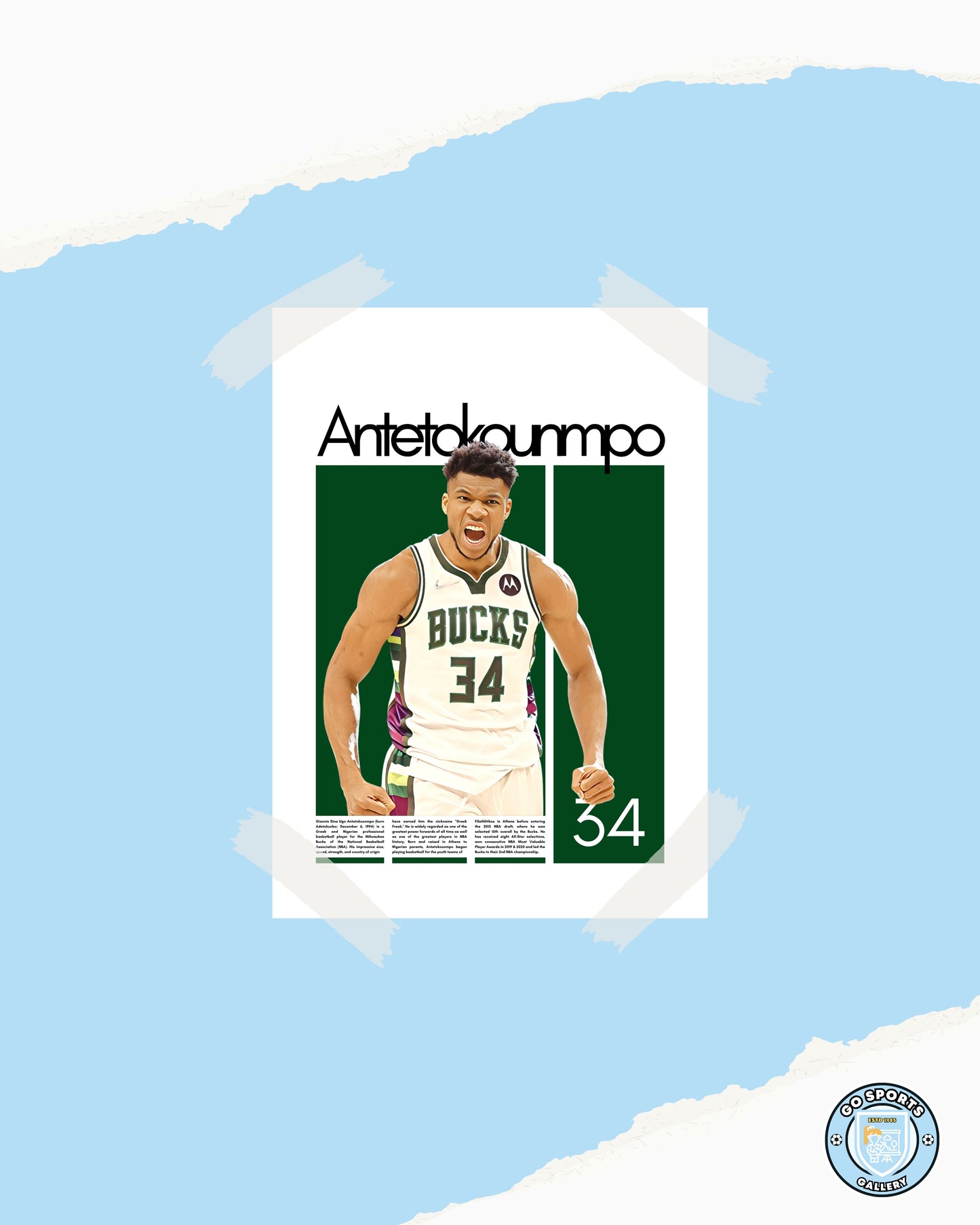 Giannis Antetokounmpo Milwaukee Bucks - Framed/Printed