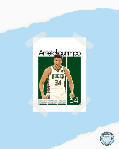 Giannis Antetokounmpo Wall Art – Digital Download | Instant Printable Sports Art