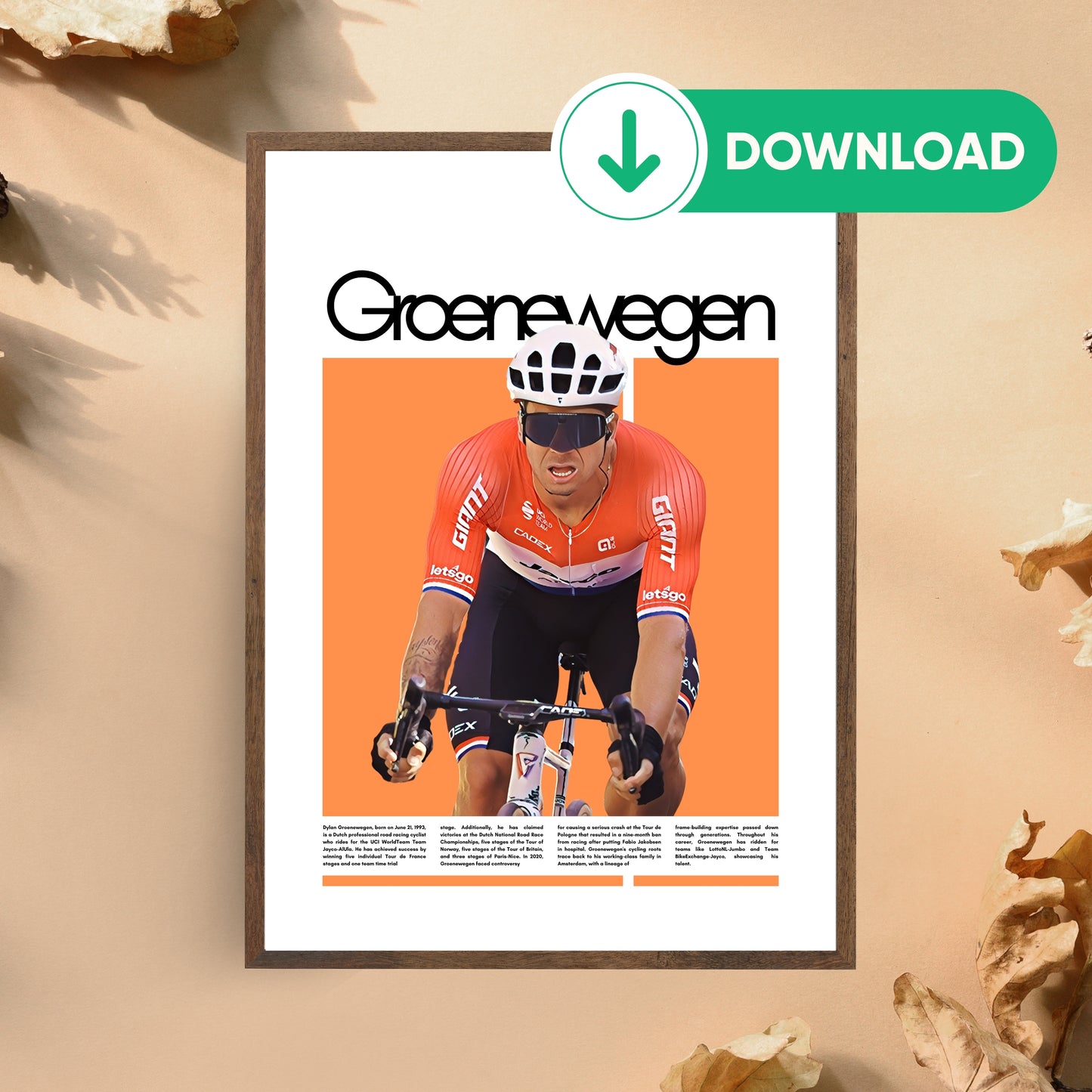 Dylan Groenewegen Wall Art – Digital Download | Instant Printable Sports Art