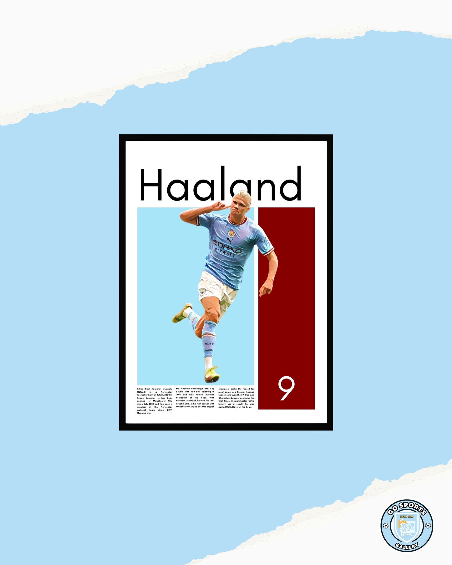 Erling Haaland Wall Art – Digital Download | Instant Printable Football Art