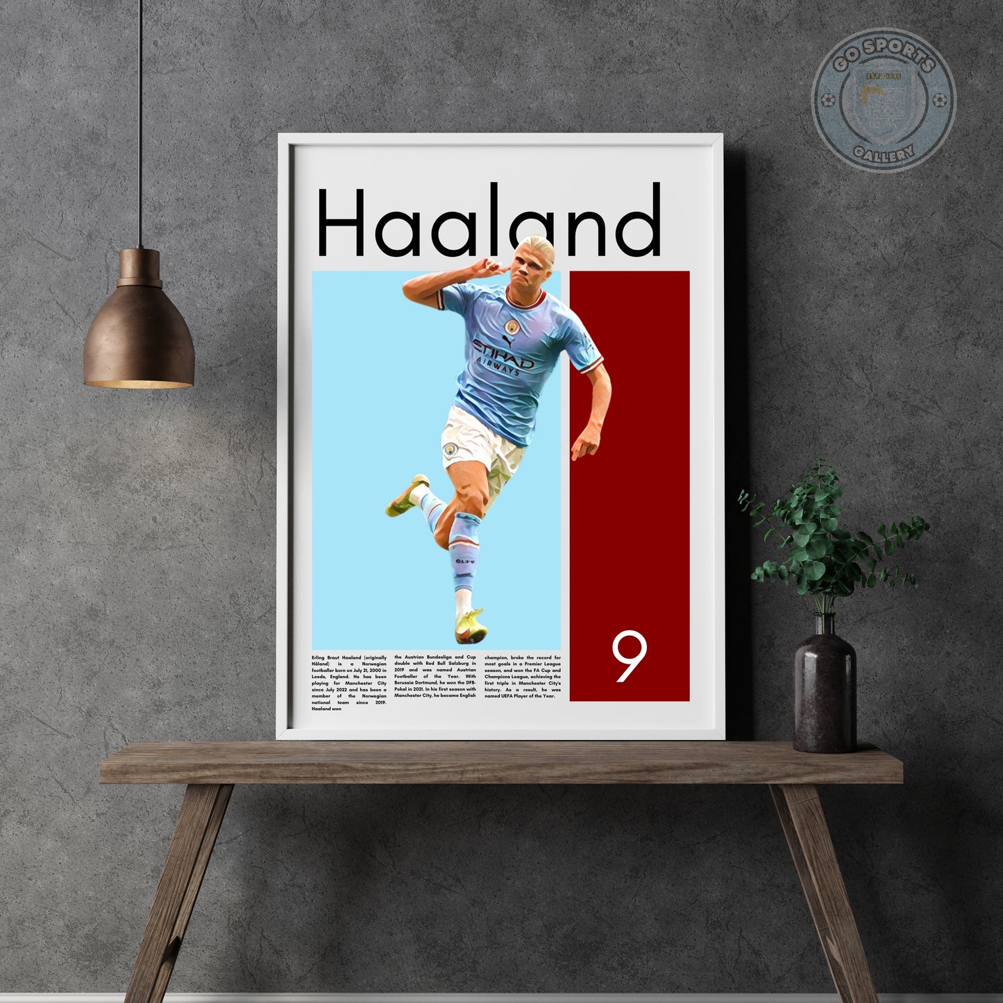 Erling Haaland Wall Art – Digital Download | Instant Printable Football Art