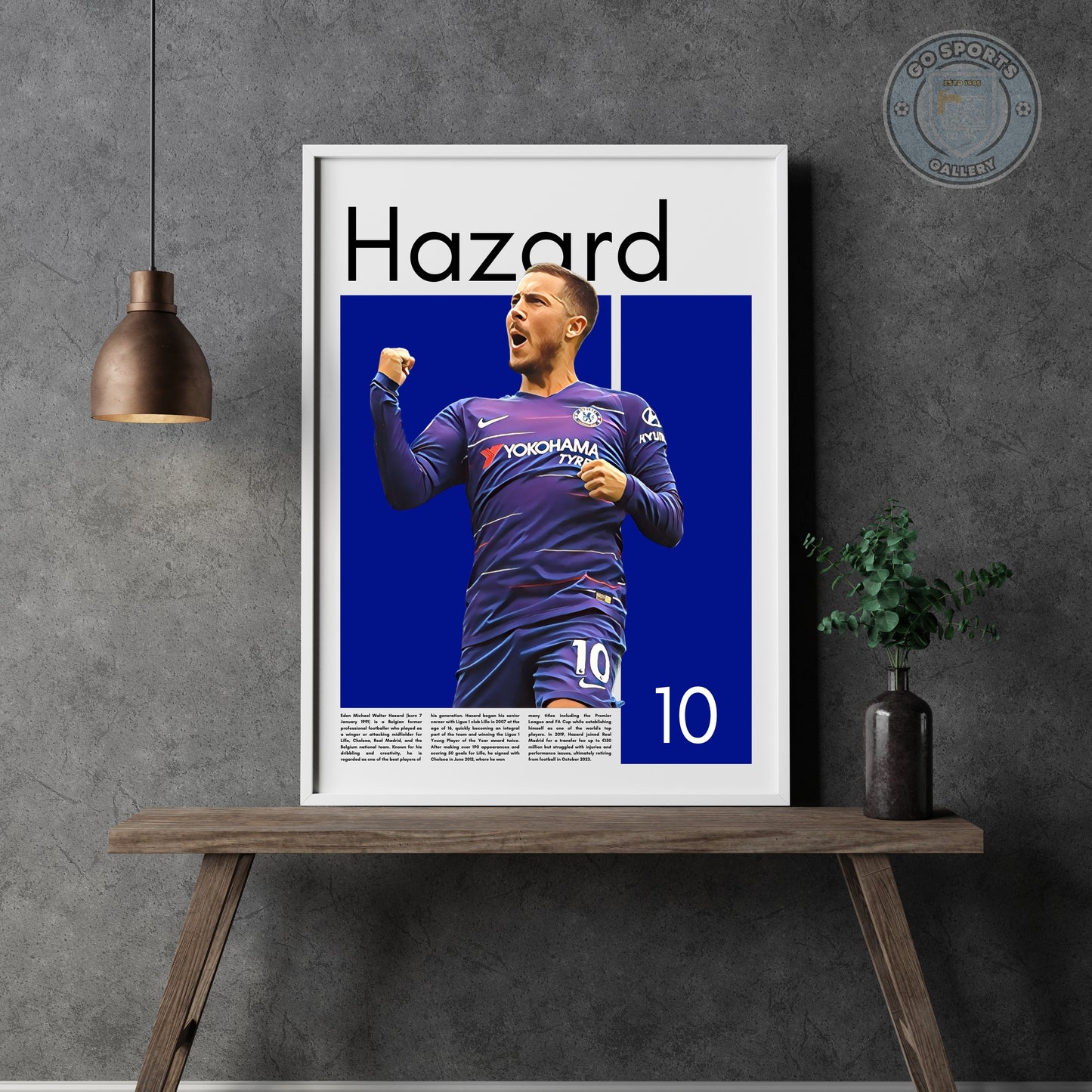 Eden Hazard FC Chelsea – High-Quality Football Print for Home Decor