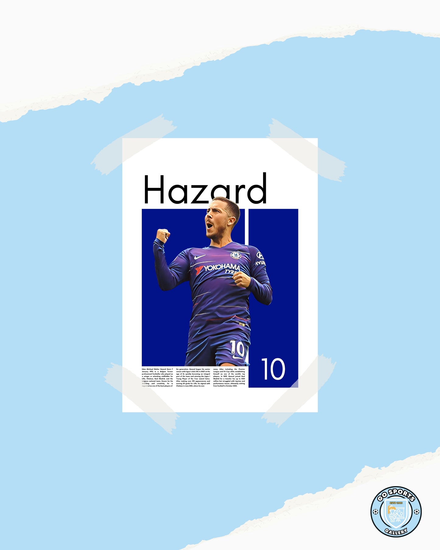 Eden Hazard FC Chelsea – High-Quality Football Print for Home Decor