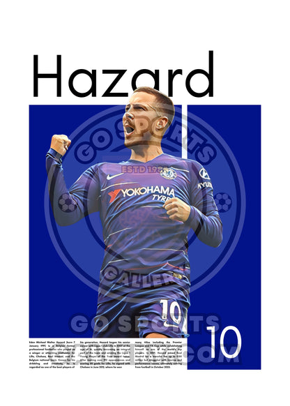 Eden Hazard FC Chelsea – High-Quality Football Print for Home Decor