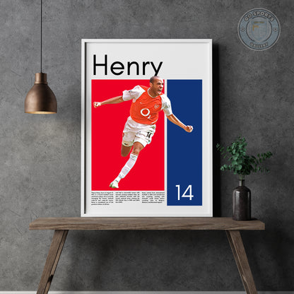 Thierry Henry Wall Art – Digital Download | Instant Printable Football Art