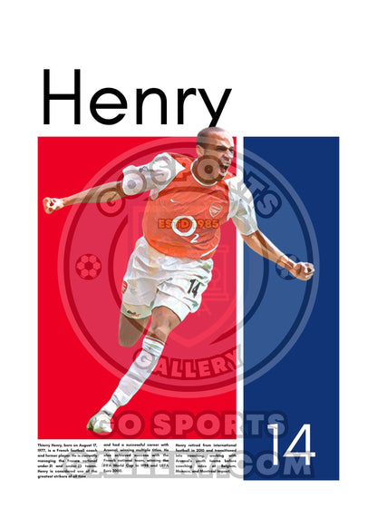 Thierry Henry Wall Art – Digital Download | Instant Printable Football Art