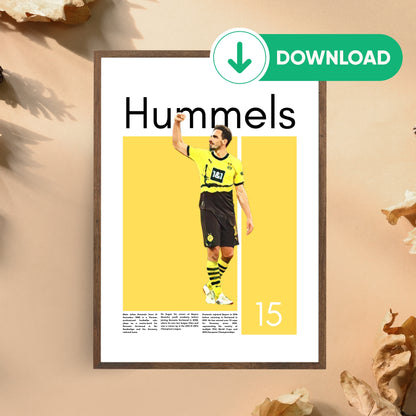 Mats Hummels Wall Art – Digital Download | Instant Printable Sports Art