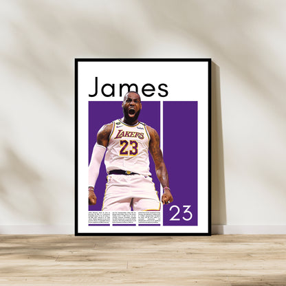 LeBron James Los Angeles Lakers - Framed/Printed