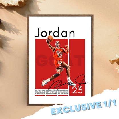 Exclusive 1 of 1 Michael Jordan GOAT Status Tribute Poster