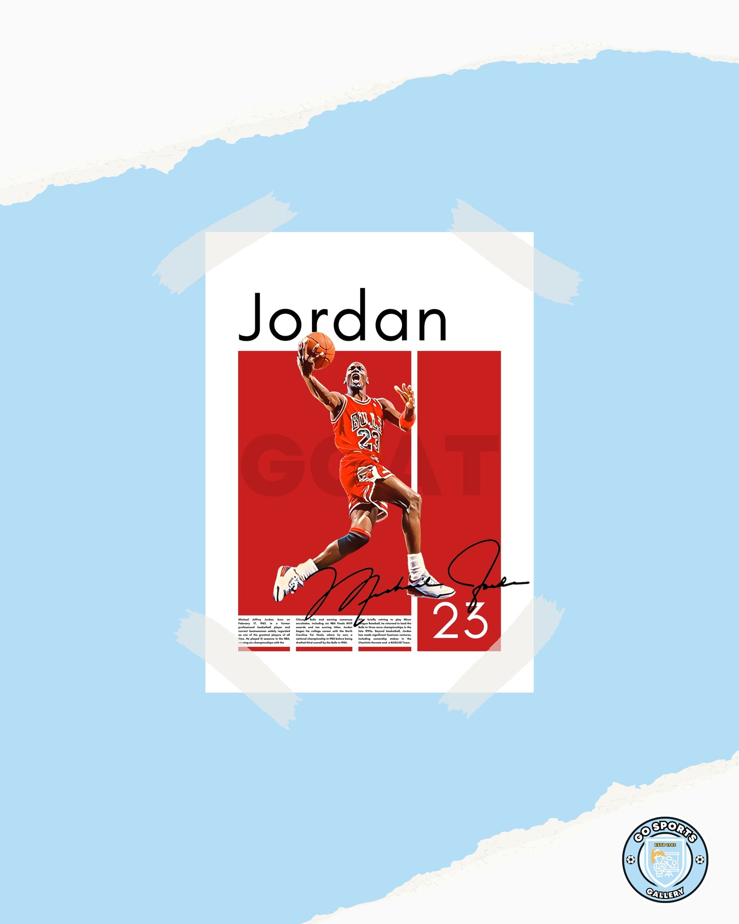 Exclusive 1 of 1 Michael Jordan GOAT Status Tribute Poster