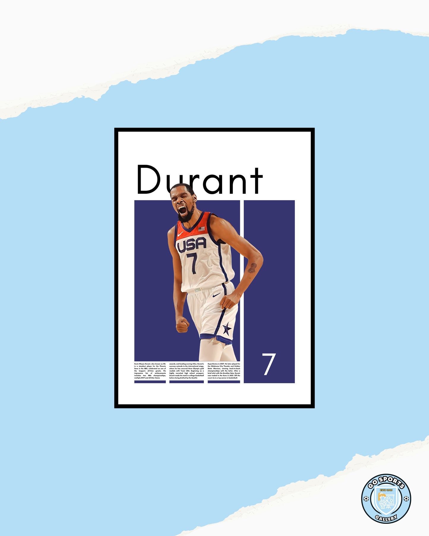 Kevin Durant Wall Art – Digital Download | Instant Printable Sports Art