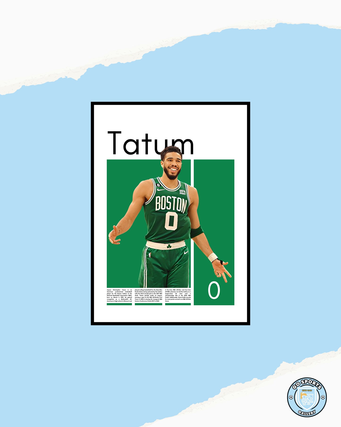 Jayson Tatum Boston Celtics - Framed/Printed