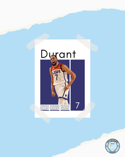 Kevin Durant Wall Art – Digital Download | Instant Printable Sports Art