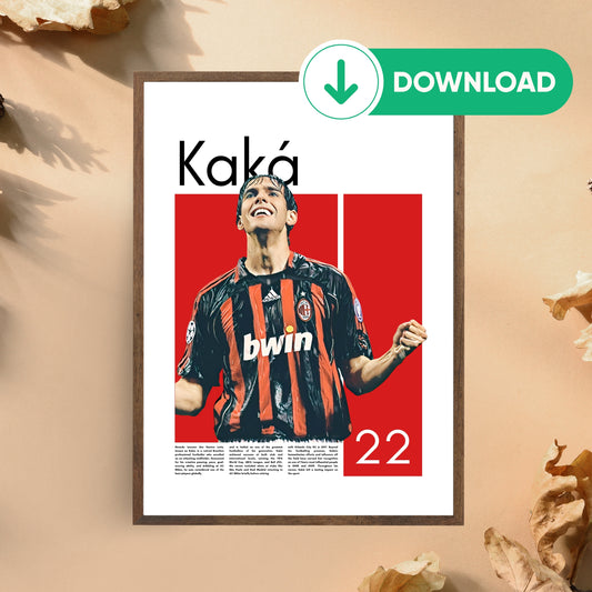 Ricardo Kaká Wall Art – Digital Download | Instant Printable Sports Art