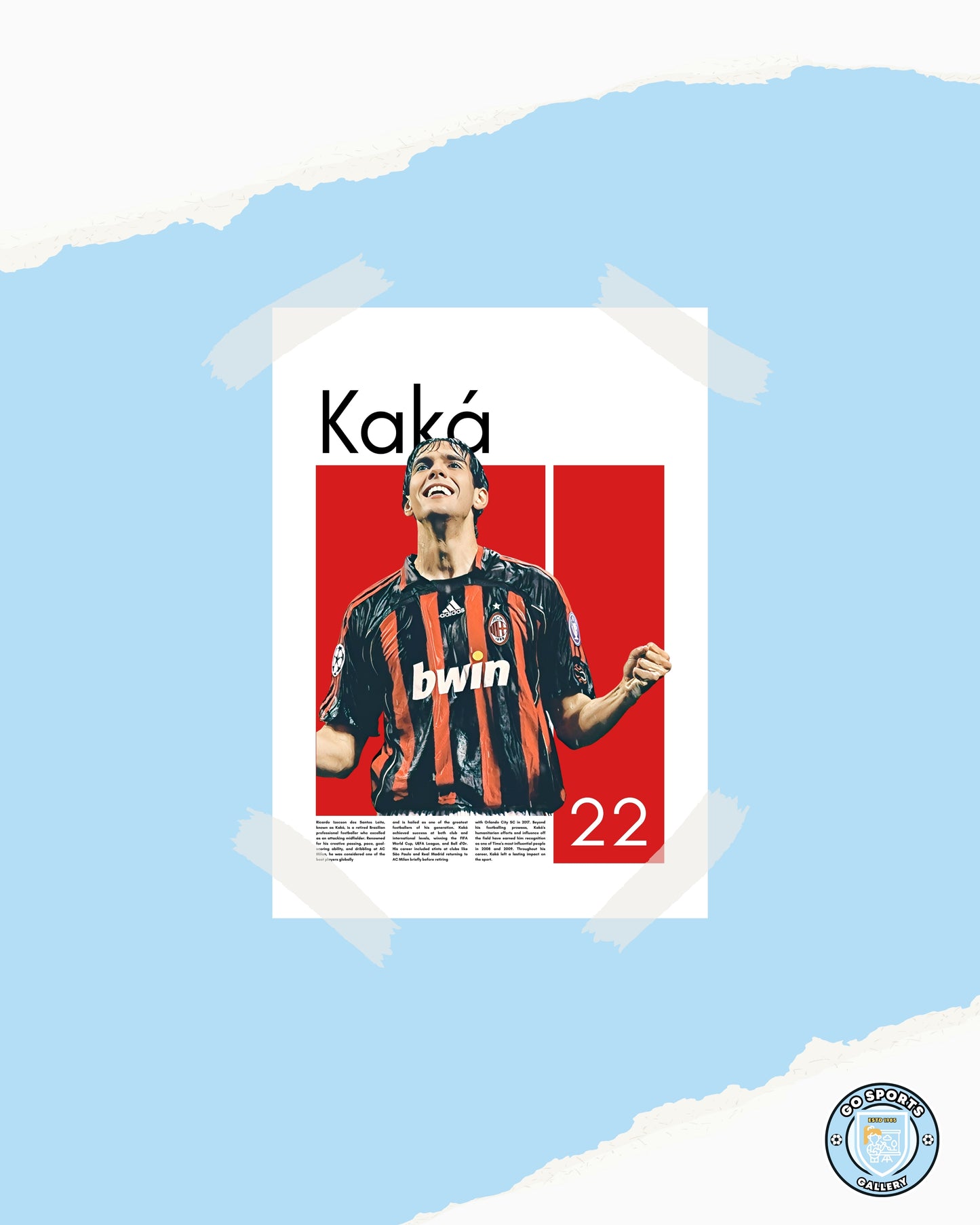 Ricardo Kaká Wall Art – Digital Download | Instant Printable Sports Art