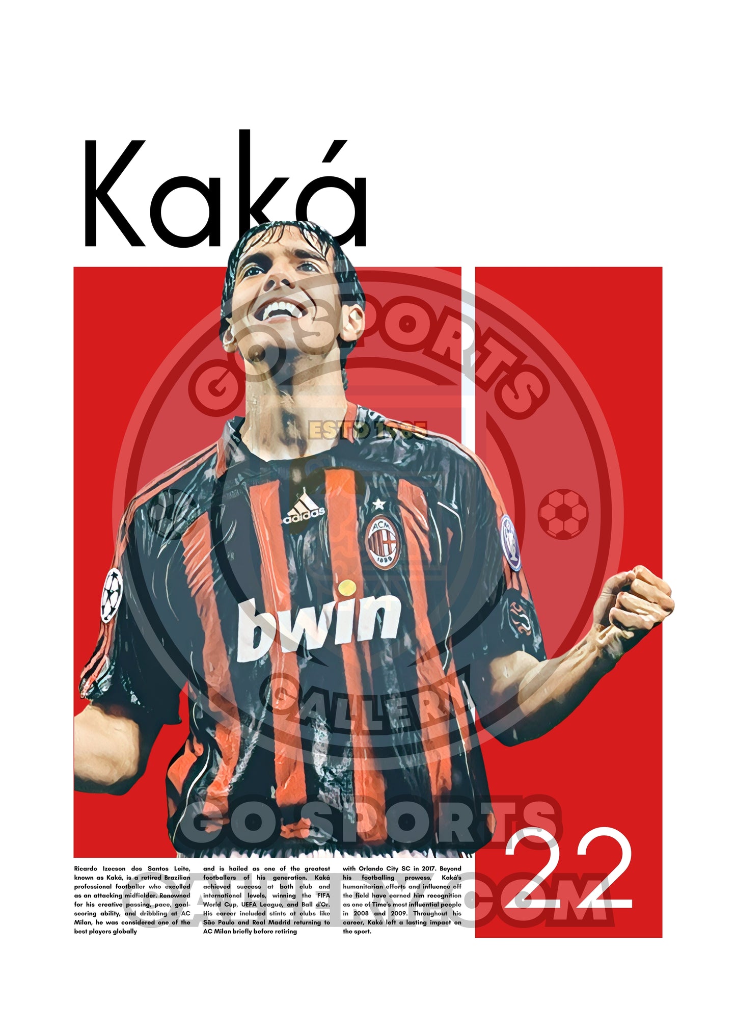 Ricardo Kaká Wall Art – Digital Download | Instant Printable Sports Art