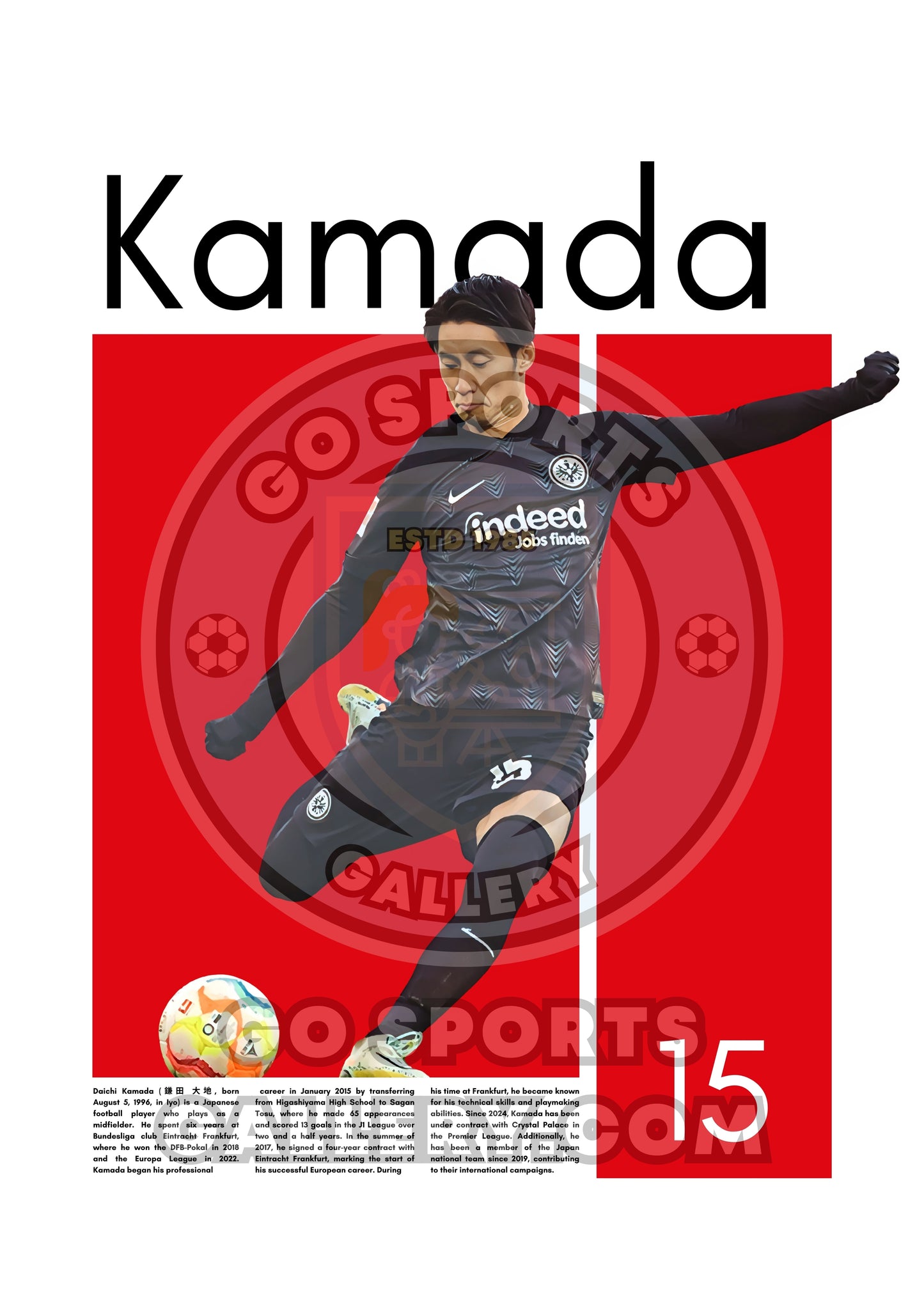 Daichi Kamada Eintracht Frankfurt – High-Quality Football Print for Home Decor