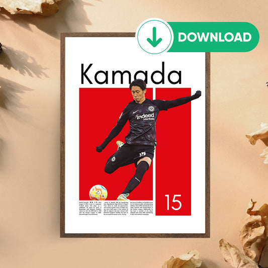 Daichi Kamada Wall Art – Digital Download | Instant Printable Sports Art