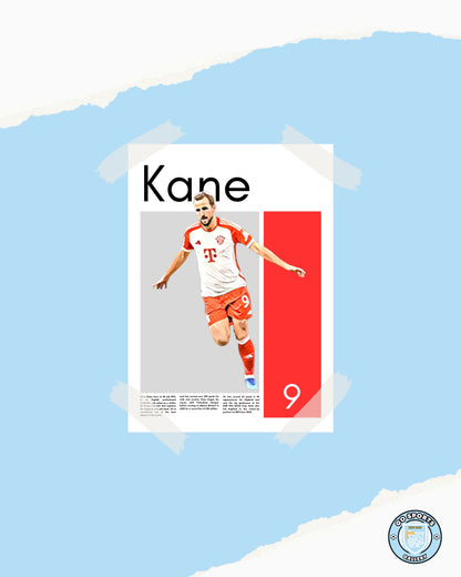 Harry Kane Wall Art – Digital Download | Instant Printable Football Art