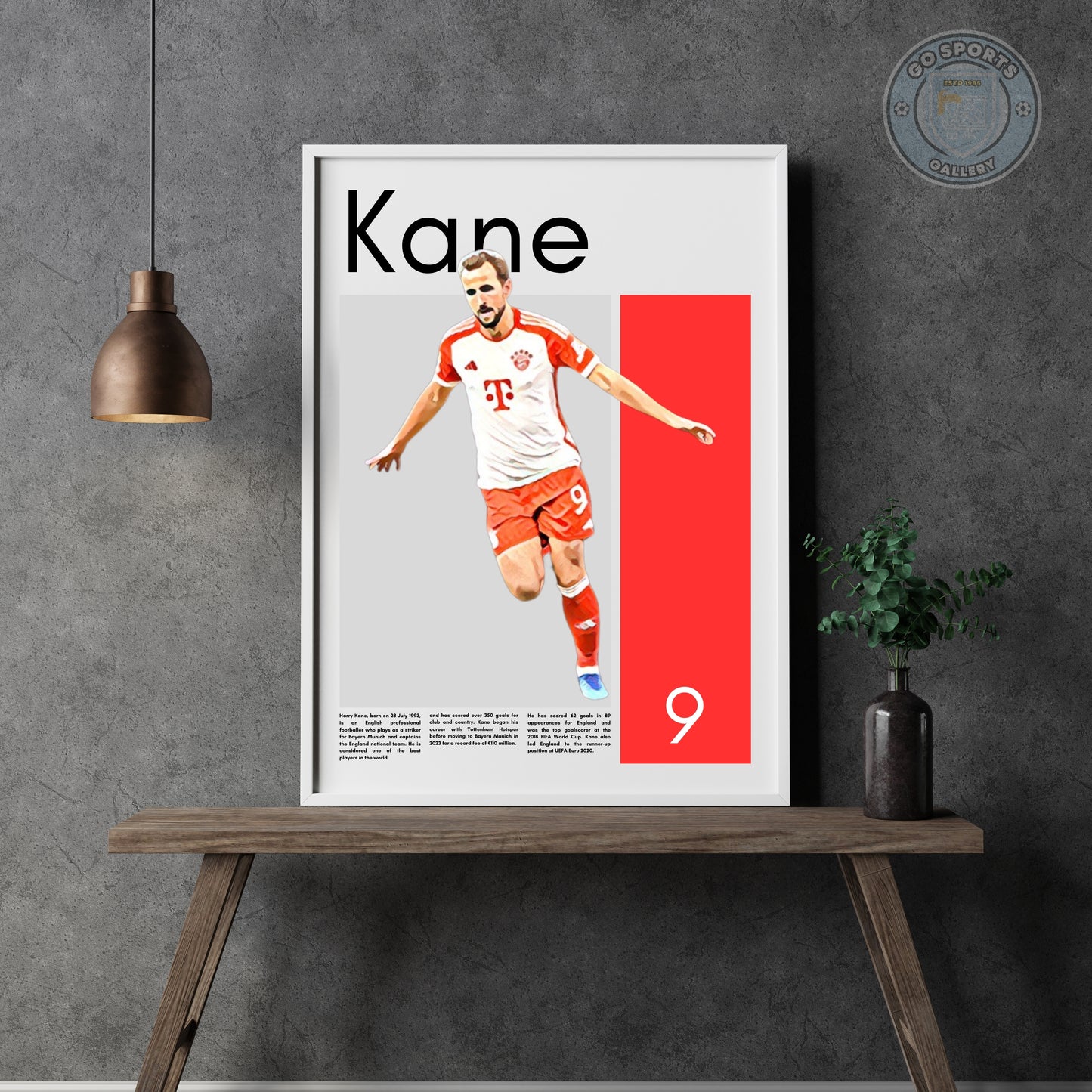 Harry Kane Wall Art – Digital Download | Instant Printable Football Art