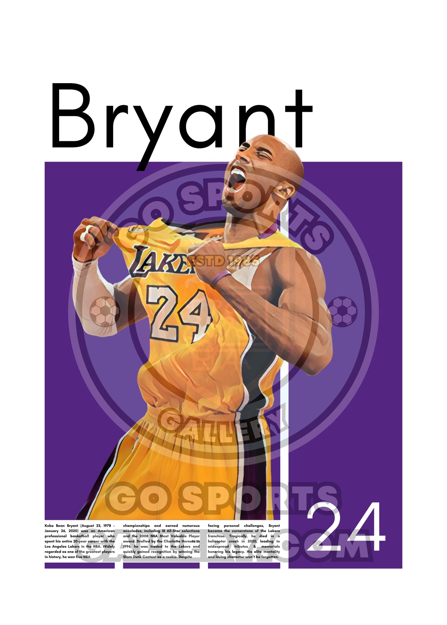 Kobe Bryant Los Angeles Lakers - Framed/Printed