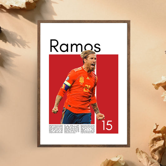 Sergio Ramos Spain - Framed/Printed