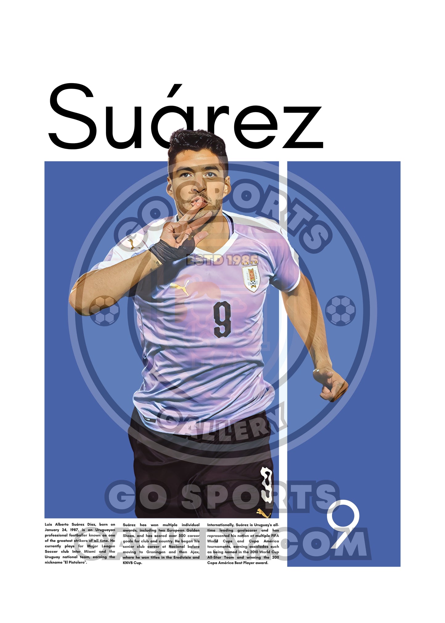 Luis Suárez Wall Art – Digital Download | Instant Printable Sports Art