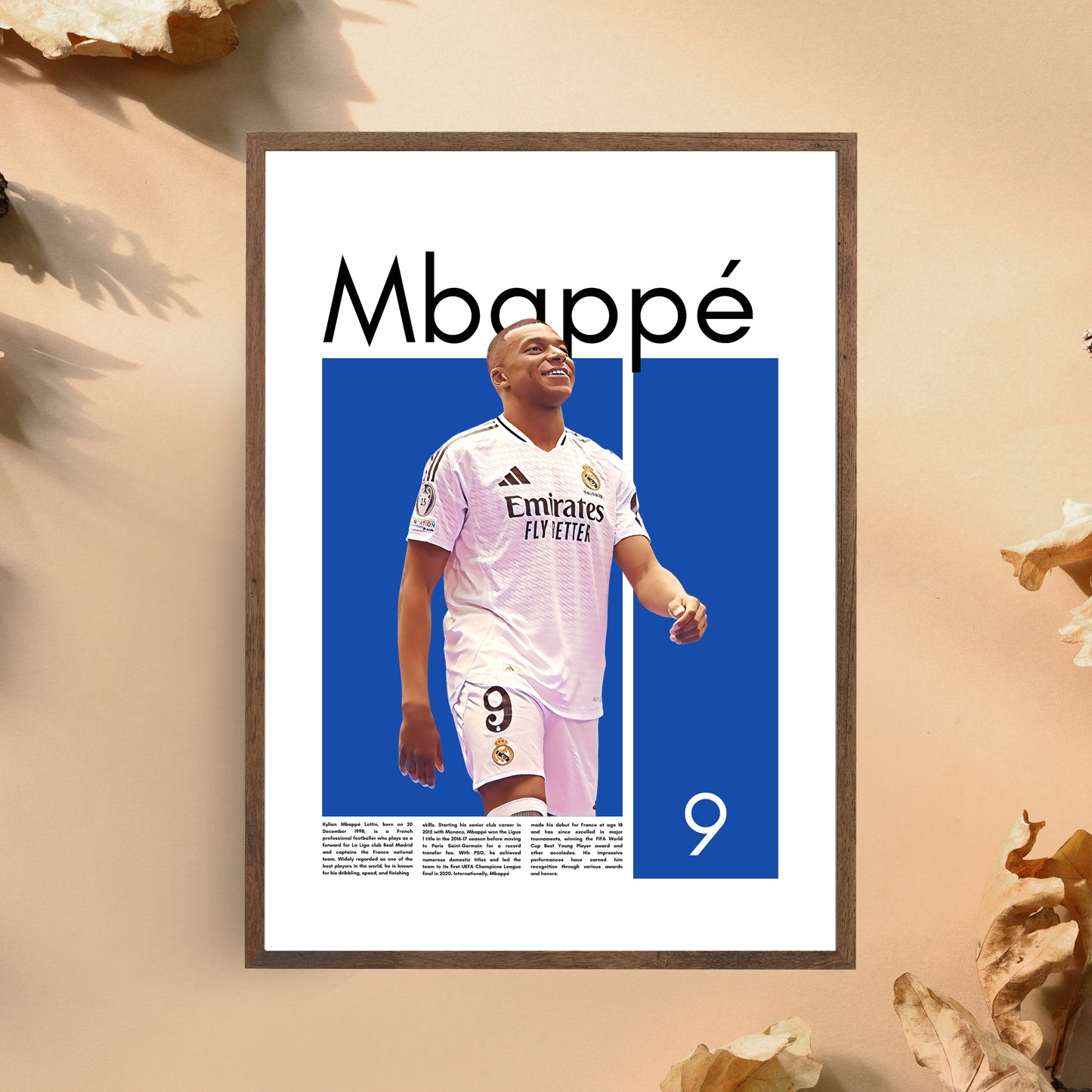 Kylian Mbappe Real Madrid – High-Quality Football Print for Home Decor