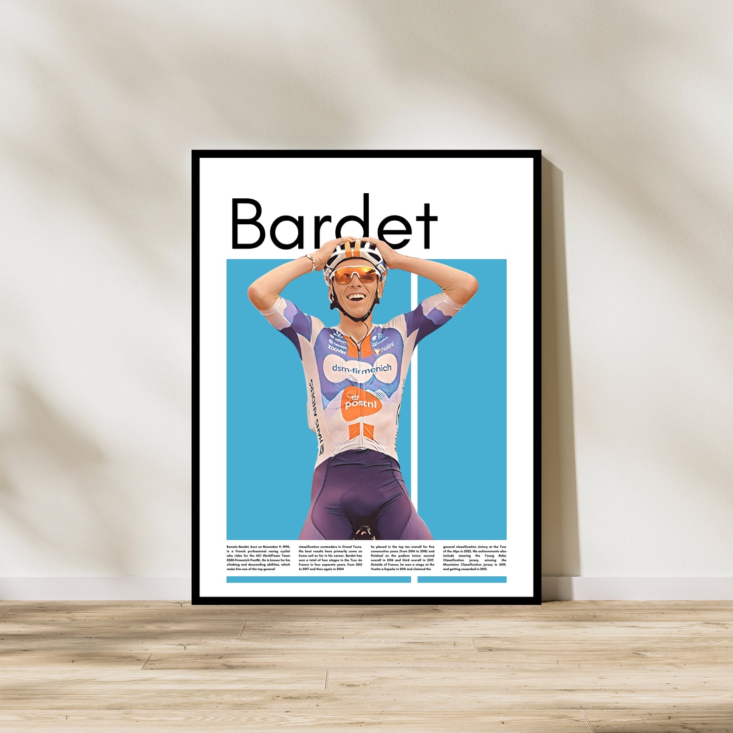 Romain Bardet – High-Quality Cycling Print for Home Decor