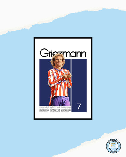 Antoine Griezmann Wall Art – Digital Download | Instant Printable Football Art