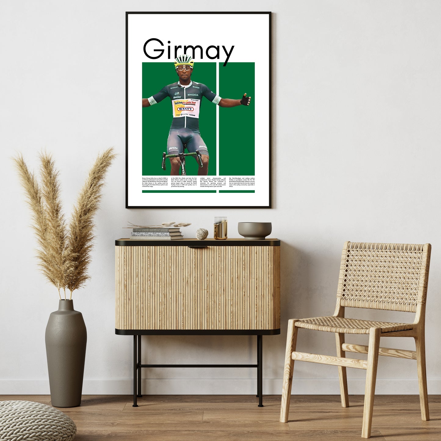 Biniam Girmay – High-Quality Cycling Print for Home Decor