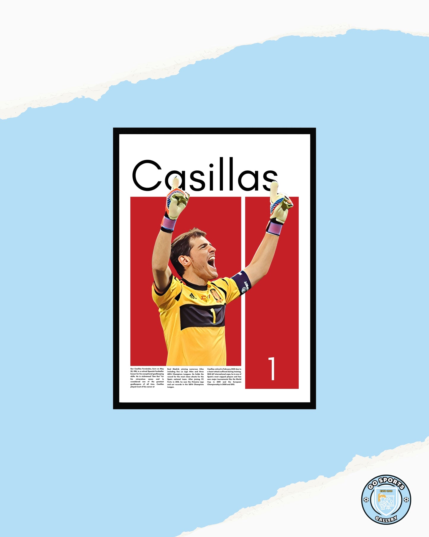 Iker Casillas Wall Art – Digital Download | Instant Printable Sports Art